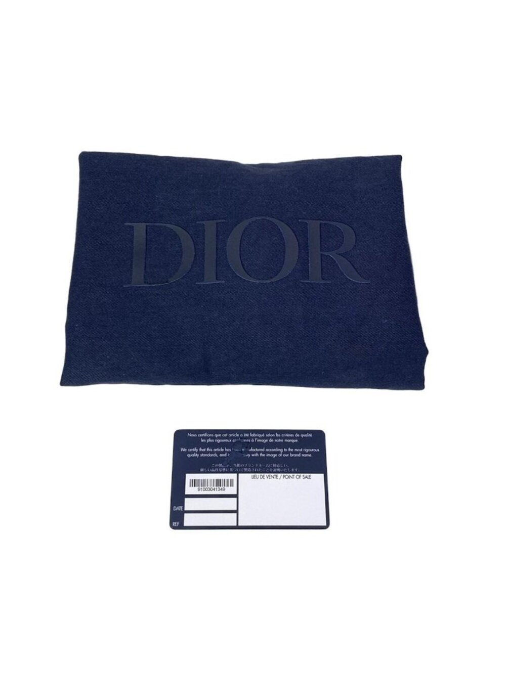 Dior Shoulder Bag Dark Navy Gray Leather - Picture 11 of 15